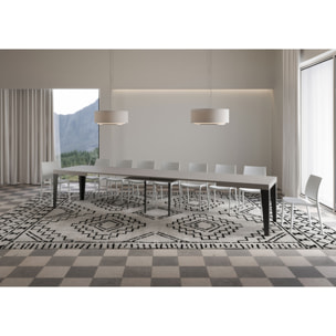 Tavolo allungabile 90x160/420 cm Flame cashmere gambe antracite