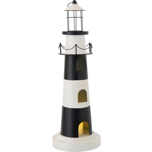 J-Line Phare avec Lumière - métal - noir/blanc
