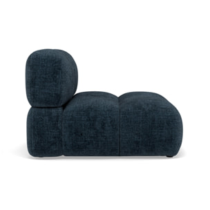 Grace - module d'assise sans accoudoir en velours texturé - Bleu