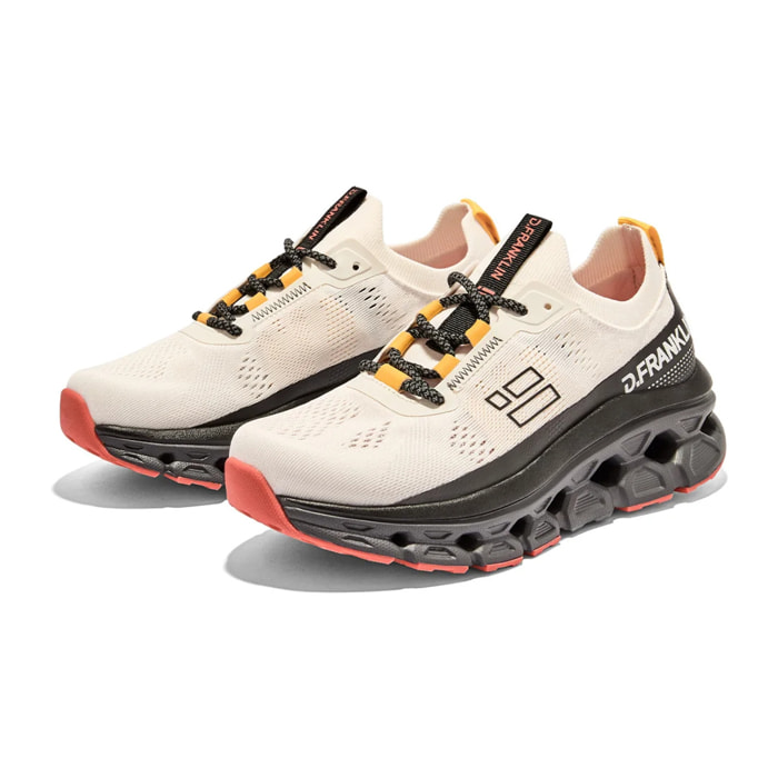 Zapatillas Unisex Aero Mesh en Blanco y Negro D.Franklin