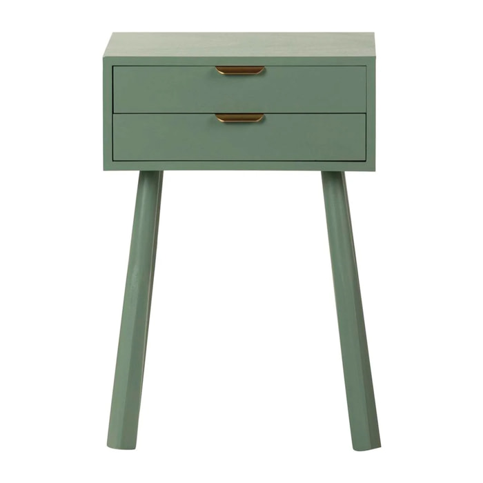 Mesita Mdf Pino Verde Dorado 45x35x66 Cm