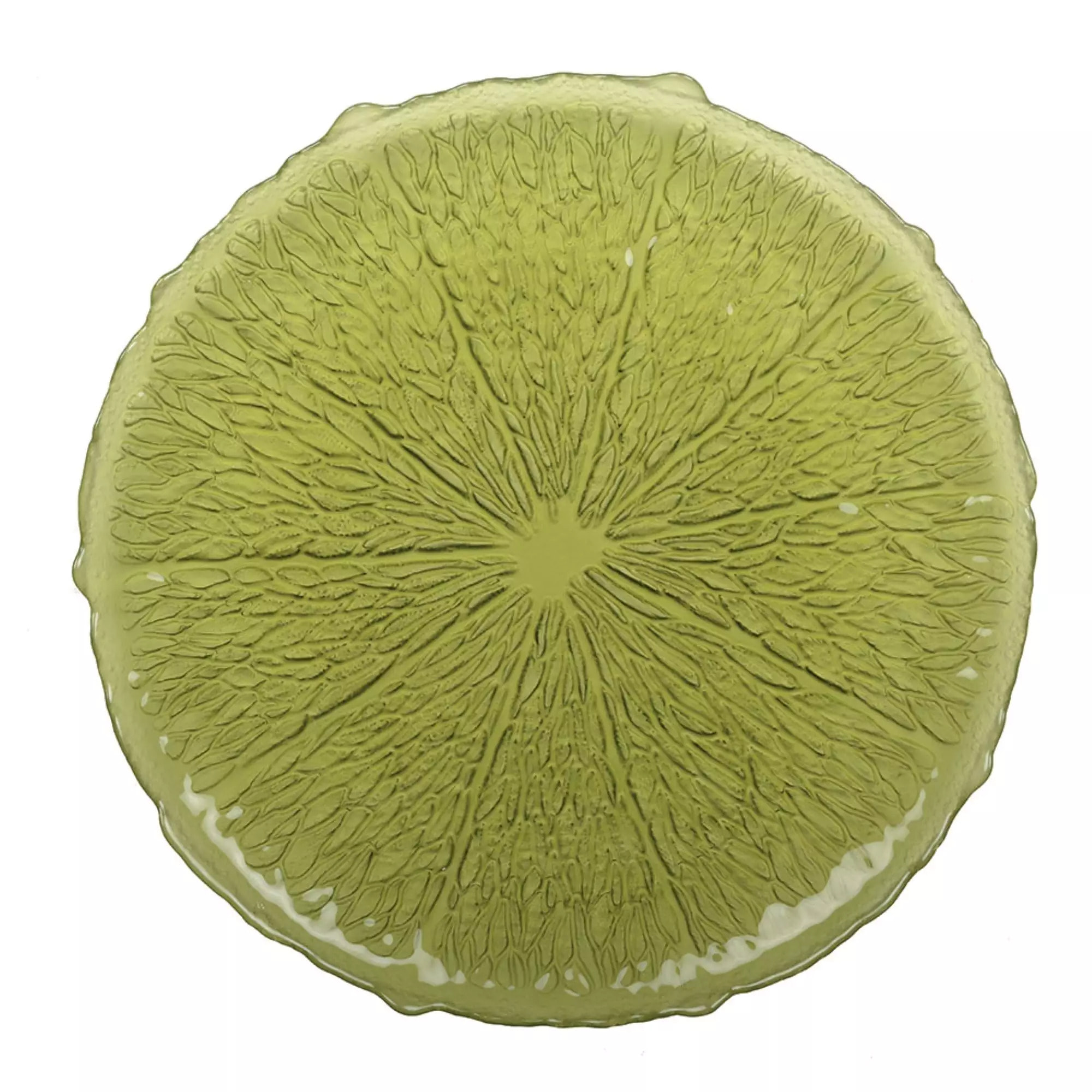 Lot de 6 ASSIETTE PLATE VERTE 28CM - CITRON