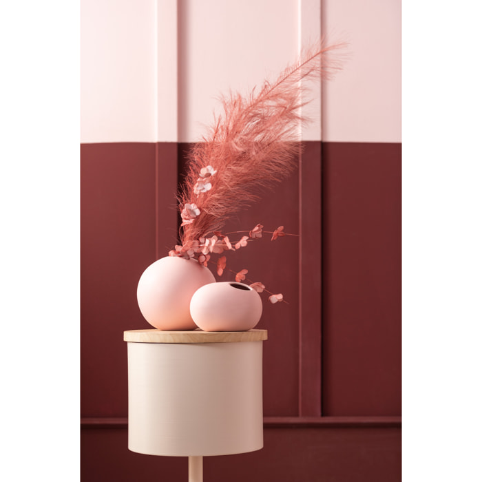 J-Line vase Boule - céramique - rose  pastel - medium - Ø 18 cm