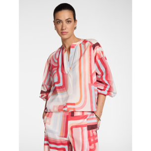 Elena Mirò - Blusa stampata - Rosso
