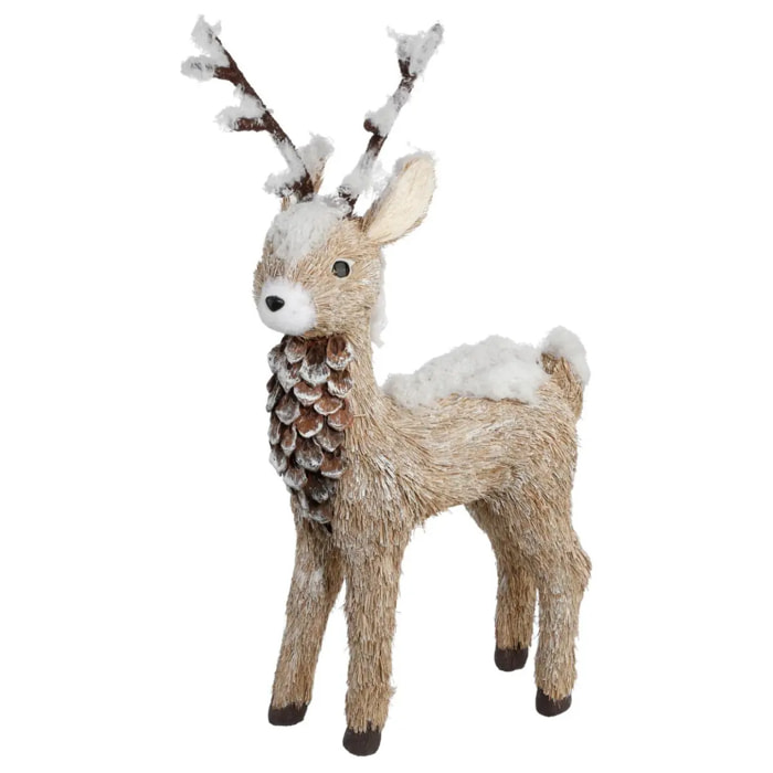Renne bois naturel H60