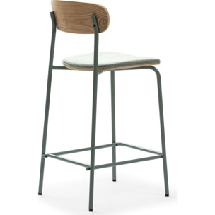 Lot de 2 tabourets de bar en tissu - SVALA
