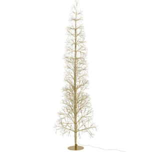 J-Line décoration Arbre - blanc chaud - acier - or - large - LED