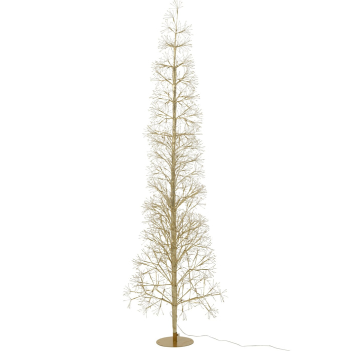 J-Line décoration Arbre - blanc chaud - acier - or - large - LED