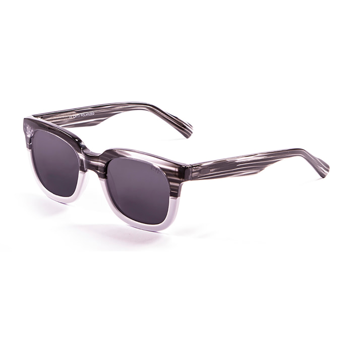 Gafas de sol OCEAN SAN CLEMENTE - Demi negro con detalle blanco / Ahumada