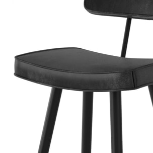 Chaise de bar Texas grise/noire 75.5 cm (lot de 2)