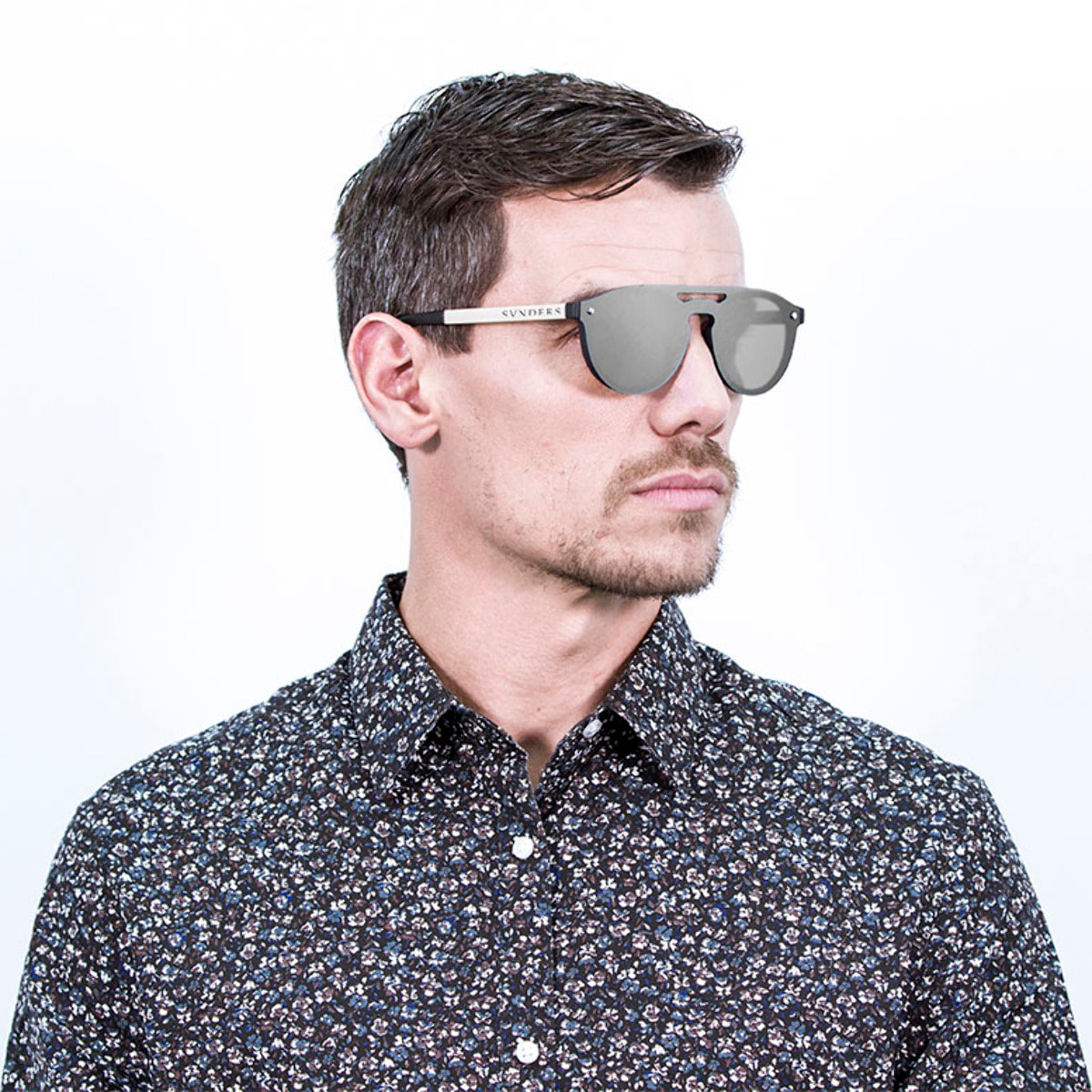 GAFAS DE SOL SUNPERS BIARRITZ DOUBLE BRIDGE METAL de color Plateado
