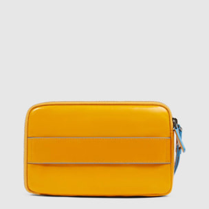 Piquadro Pochette in pelle con polsiera rimovibile e protezione RFID