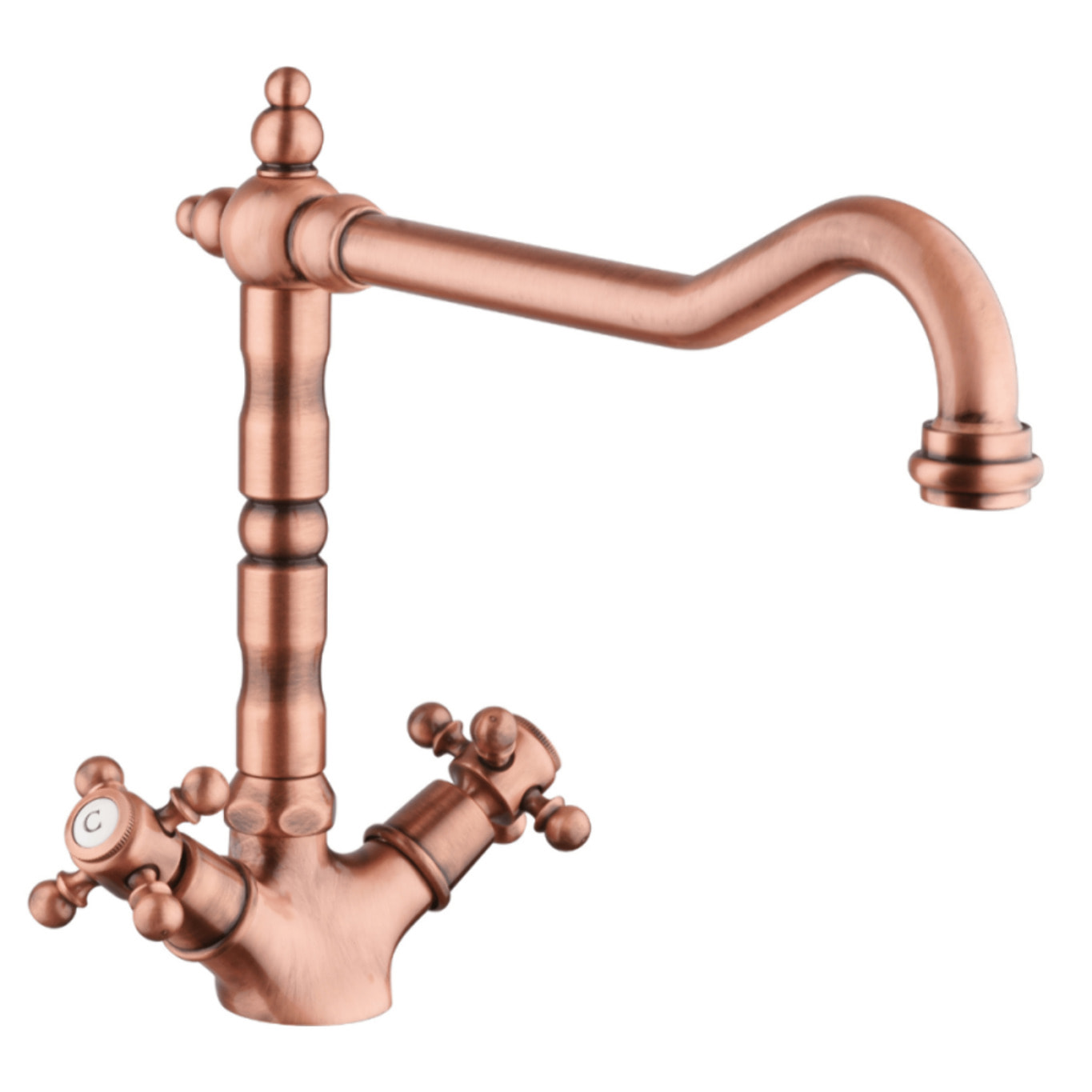 Mélangeur de cuisine bec rétro mobile PAINI Tiffany Vieux Cuivre