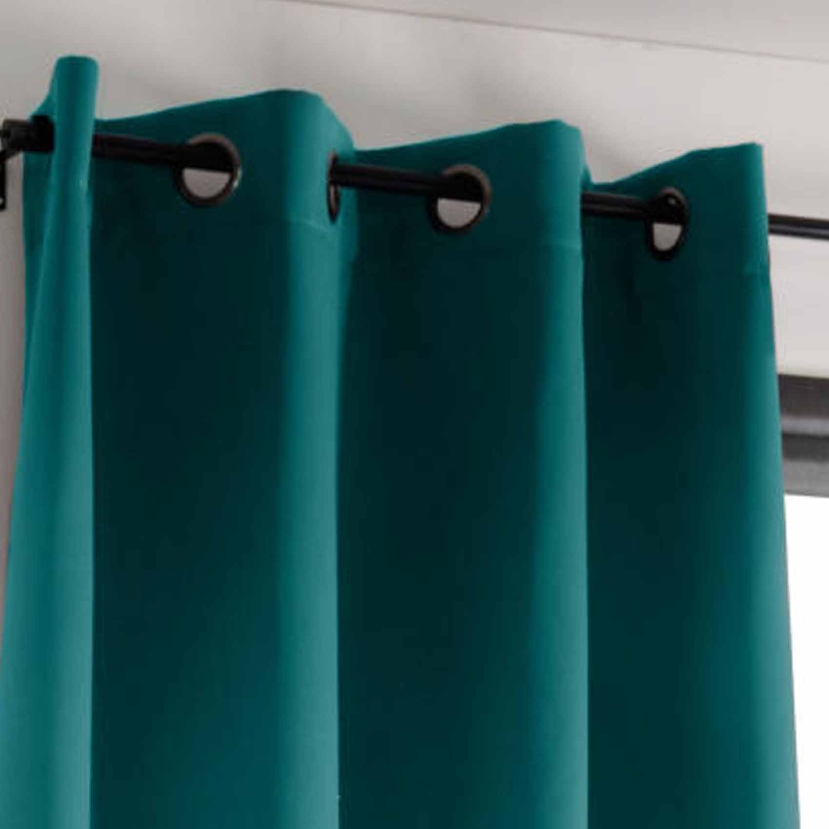 Rideau occultant uni 210gr/m2 - Bleu Canard