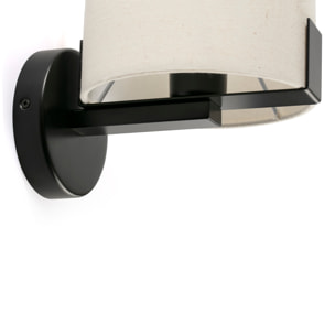 NILA Aplique negro y blanco roto