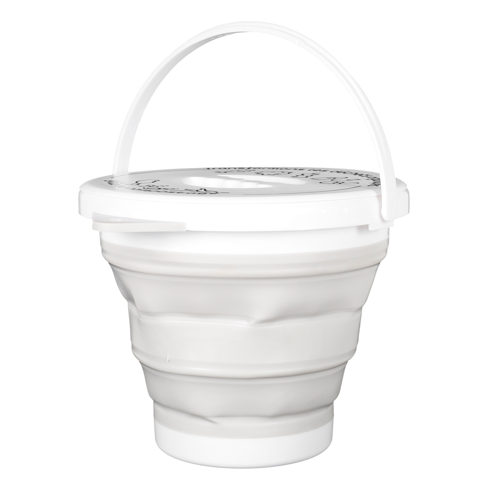 Seau A Compost Pliable Avec Anse Et Couvercle