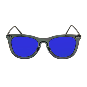 Gafas de sol PALO ALTO ARLES - Negro transparente / De espejo azul y patillas de metal negro mate