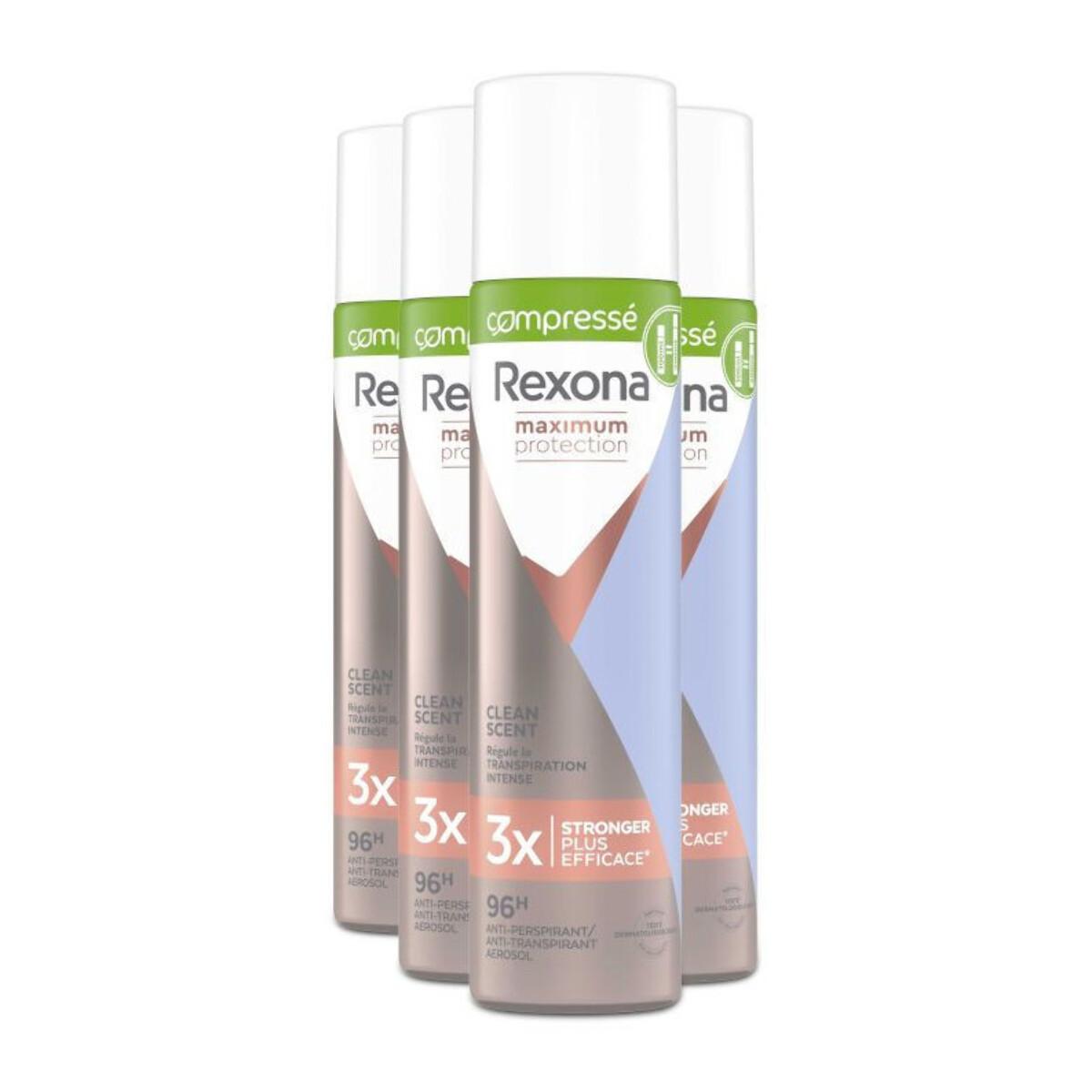 Pack de 3 - REXONA WOMAN DEODORANT Maximum Protection Original Compressé
