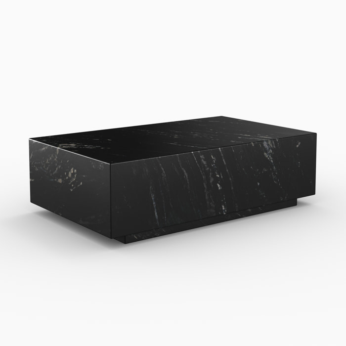 Table basse rectangulaire en marbre noir - Izaé