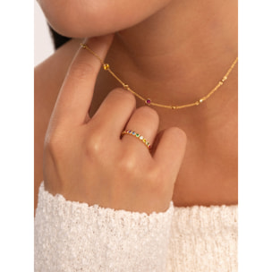 Anillo Orbit Baño Oro