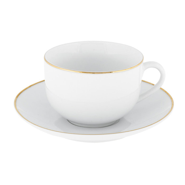 Set tè Gold Chic da 4 pezzi in porcellana