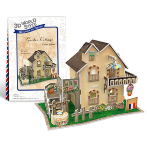 Puzzle 3D WORLD STYLE CLASSIC STYLE FRANCIA Casa con giardino