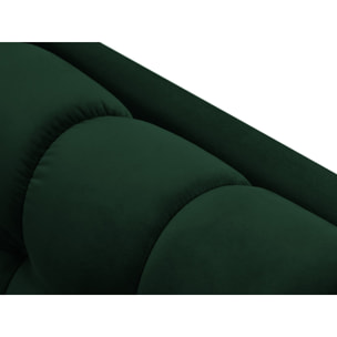 Méridienne gauche "Bali" en velours vert bouteille
