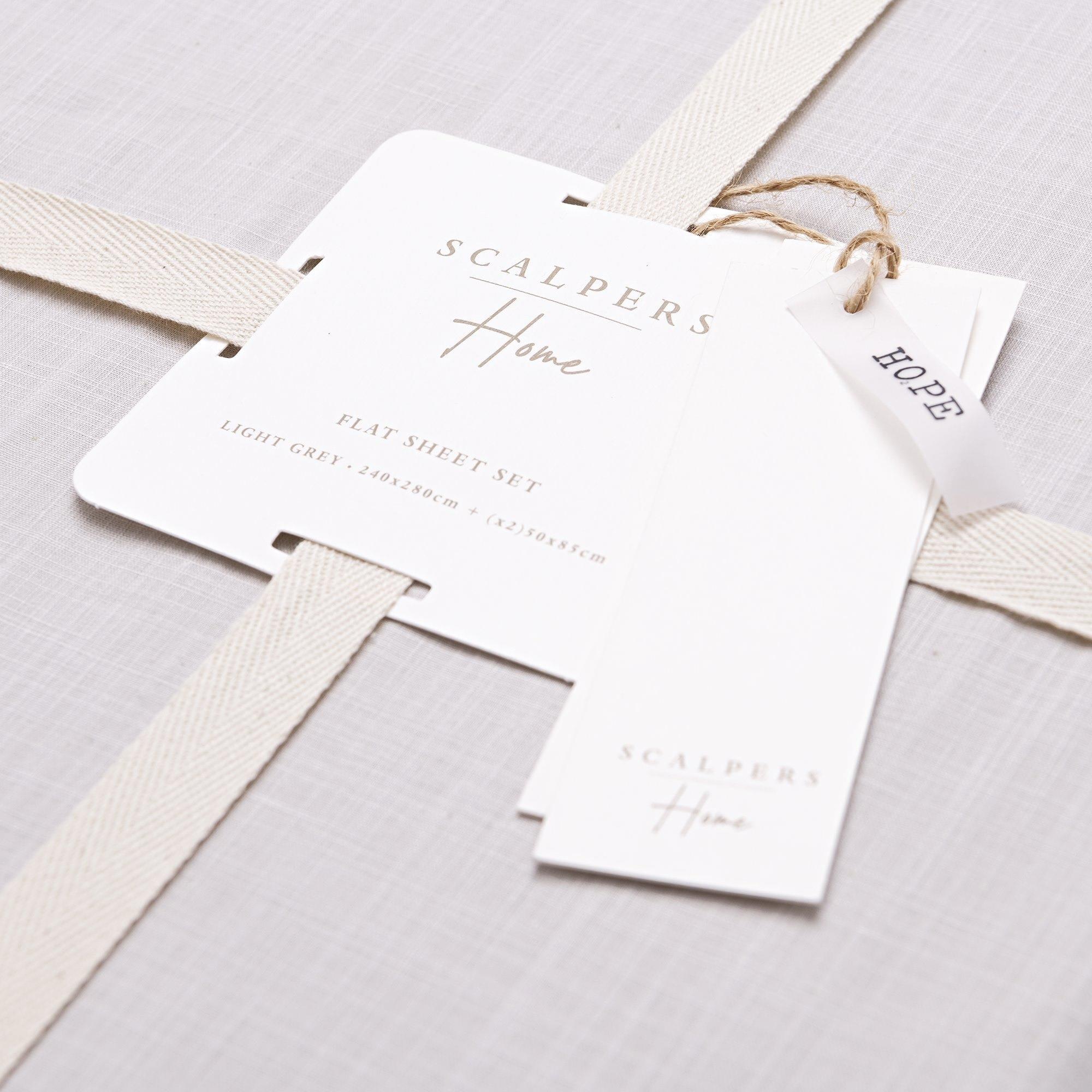 Set sábanas encimera + 2 fundas de almohada en color gris Scalpers Home