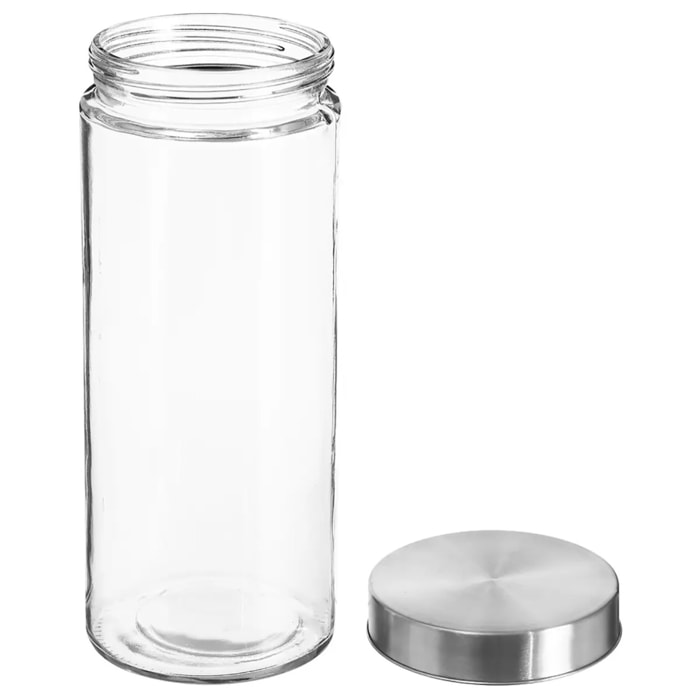 Bocal verre couvercle inox 2L Nixo