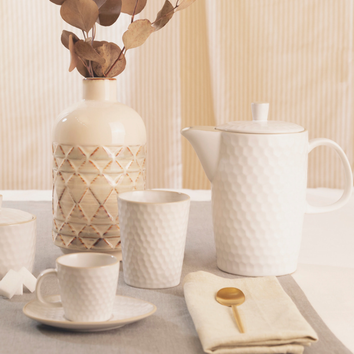 Caffettiera Impronte in stoneware