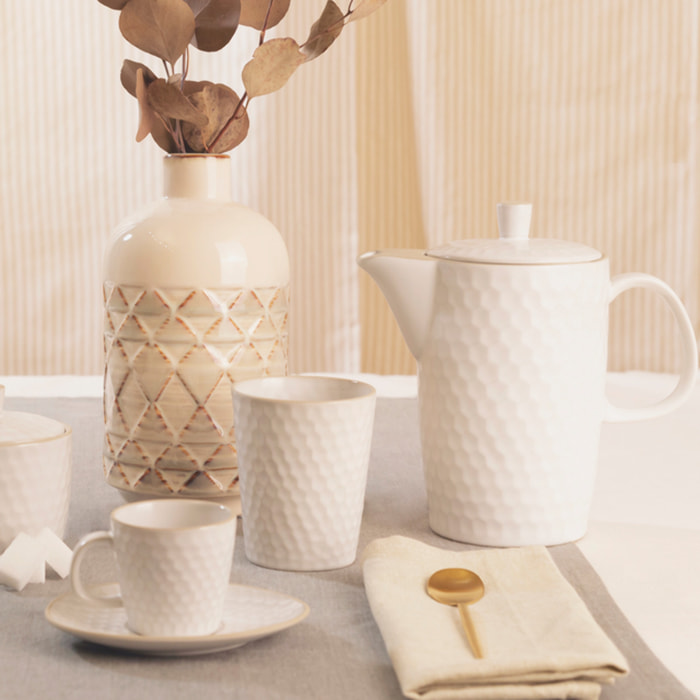 Caffettiera Impronte in stoneware