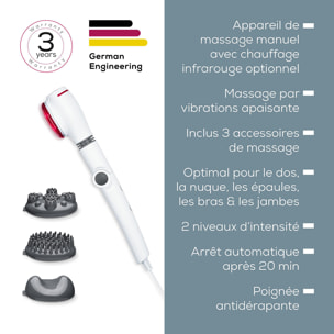 Appareil de massage infrarouge MG 44 – 2-en-1 avec vibration