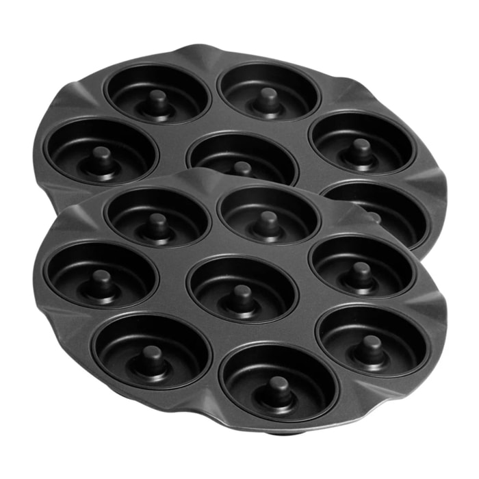 Lot de 2 moules à gâteaux 33/33 cm en acier Black metallic Black mettallic Zenker  Black mettallic