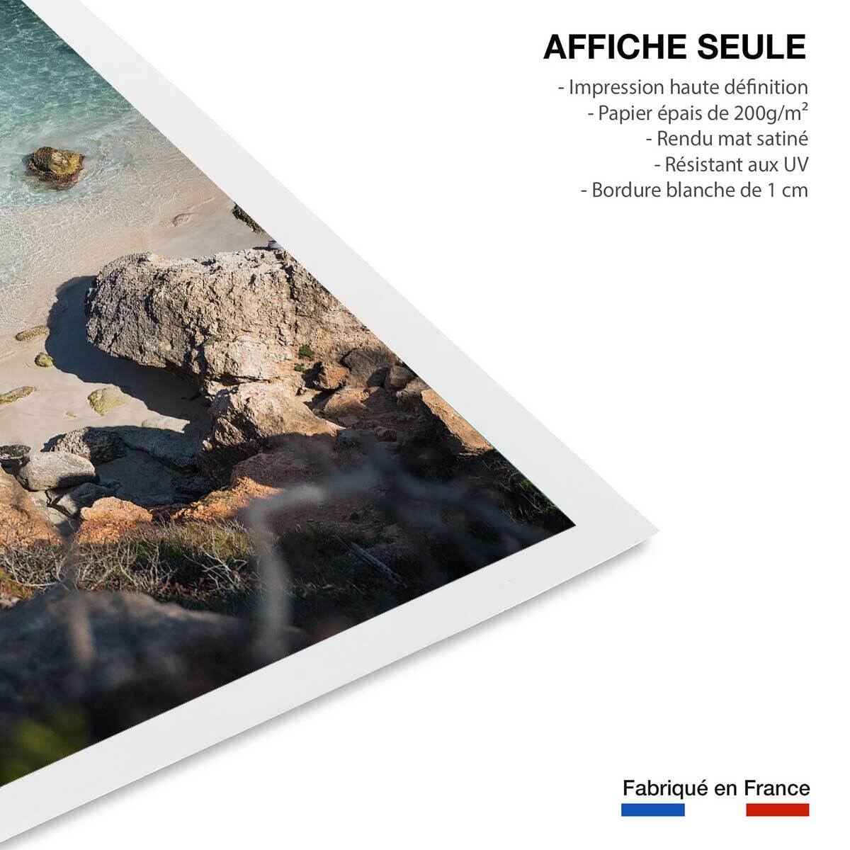 Poster plage secrete en grèce Affiche seule