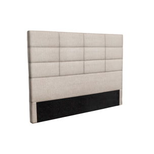 Tête de lit moderne en tissu beige naturel L160 cm ANATOLE