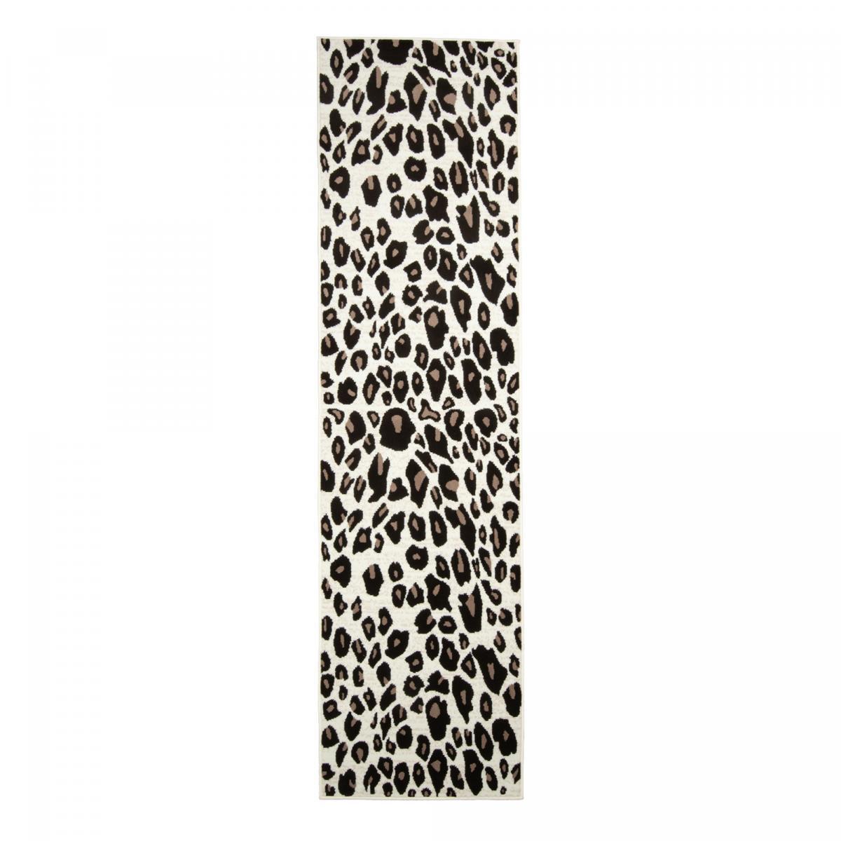 Tapis couloir fauve Beige et marron motif animalier