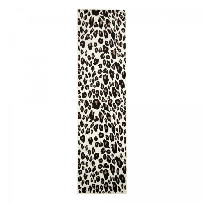 Tapis couloir fauve Beige et marron motif animalier