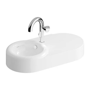 Lavabo VITRA Liquid 80 cm avec trou et avec trop-plein