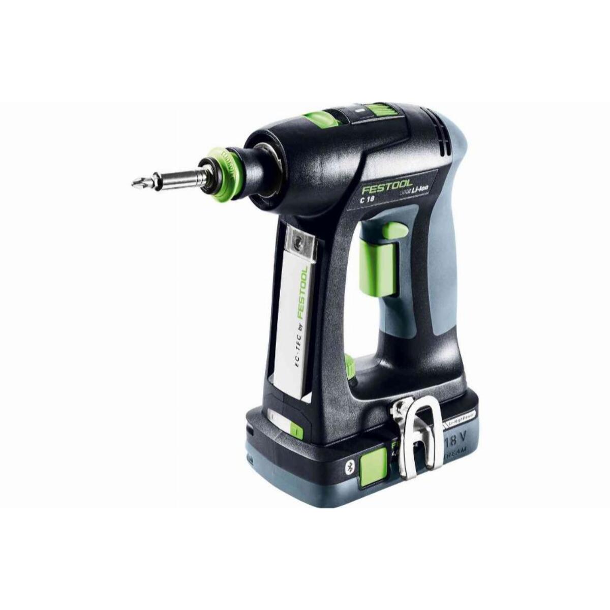 Perceuse-visseuse sans fil C 18 HPC 4,0 I-Plus - FESTOOL - avec 2 batteries 18V 4.0Ah - chargeur - Systainer - 576435