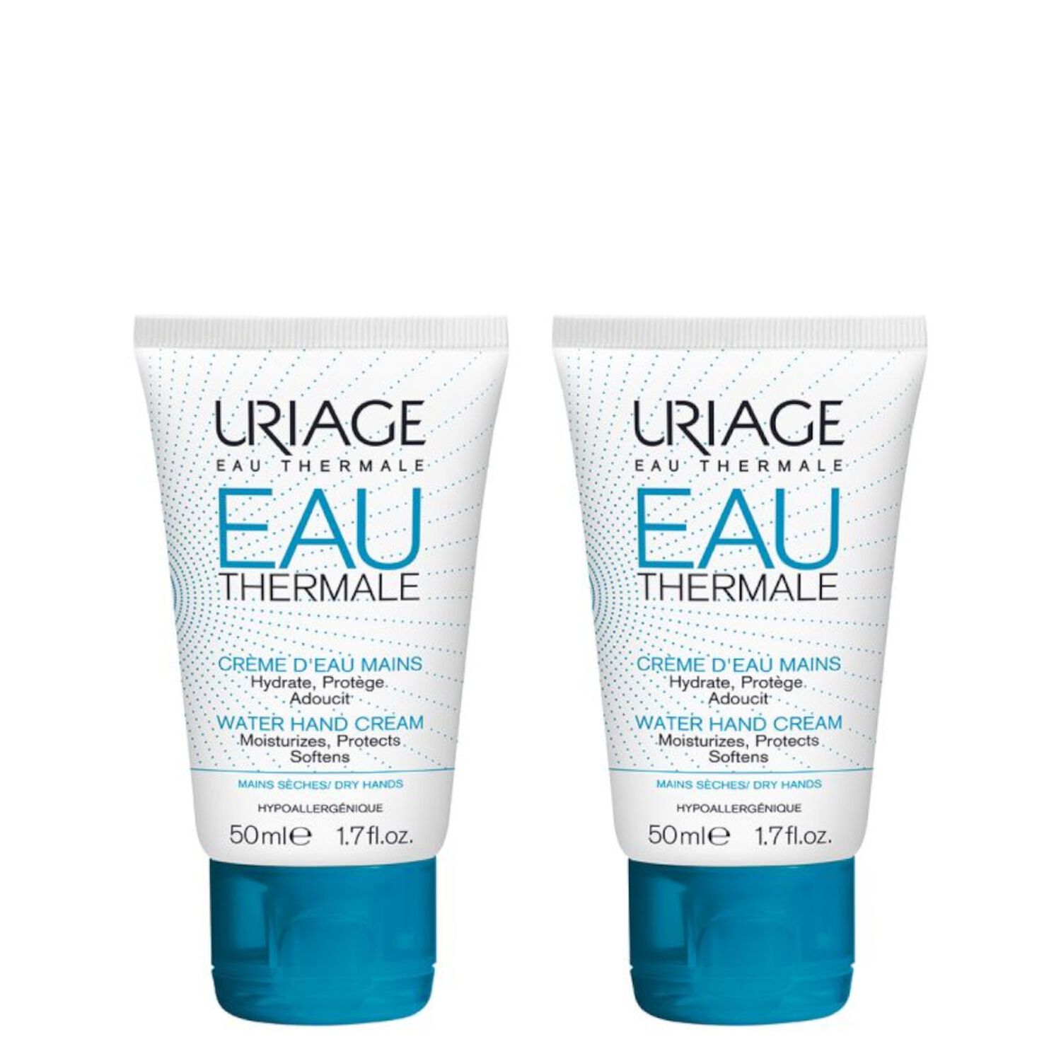 Crème d'Eau Mains - Duo Hydrate Protège Adoucit 2x50 ml