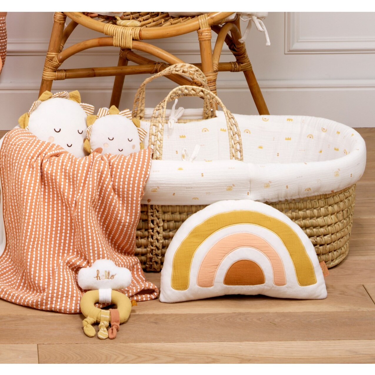 Peluche musicale en coton blanc