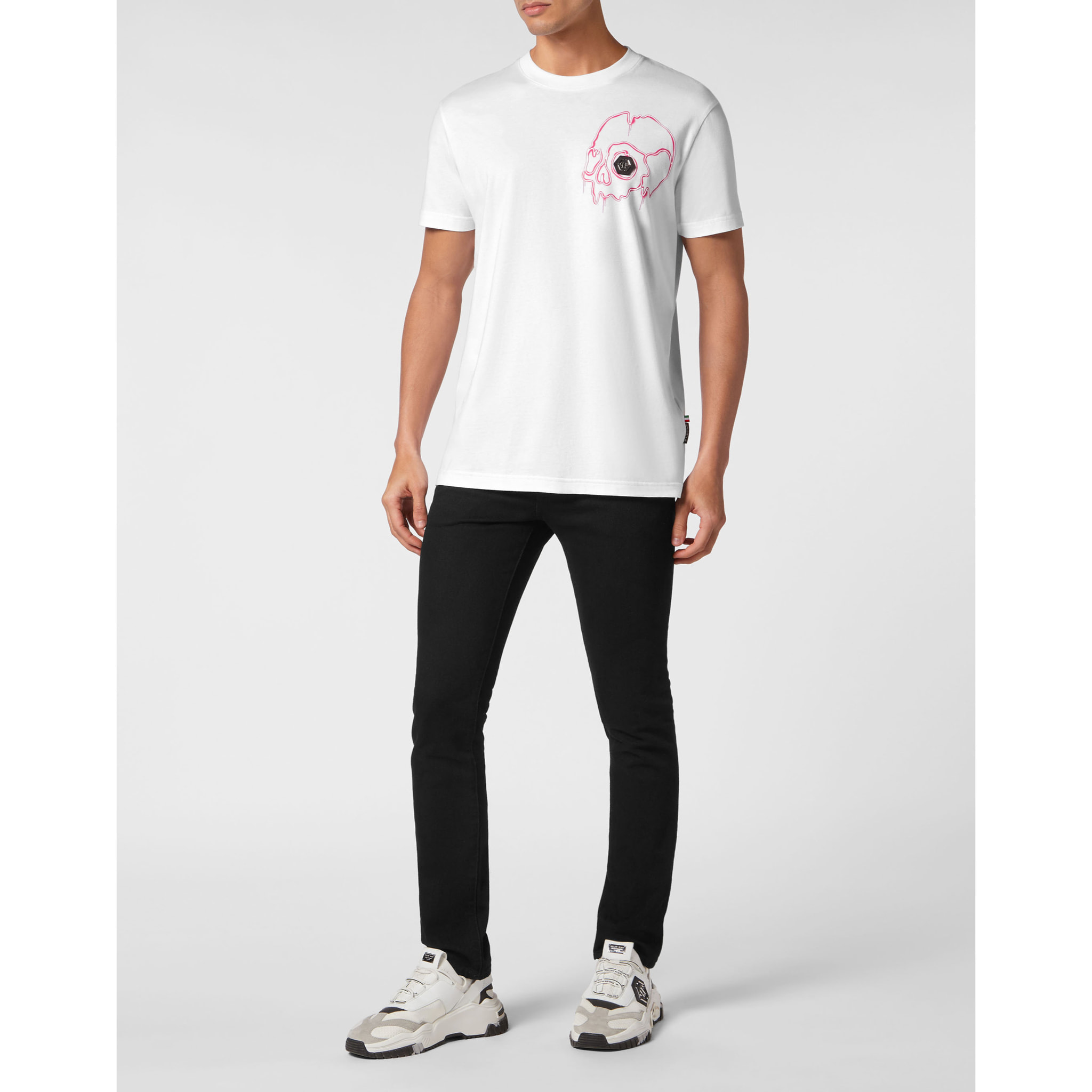 PHILIPP PLEIN T-Shirt Round Neck SKULL