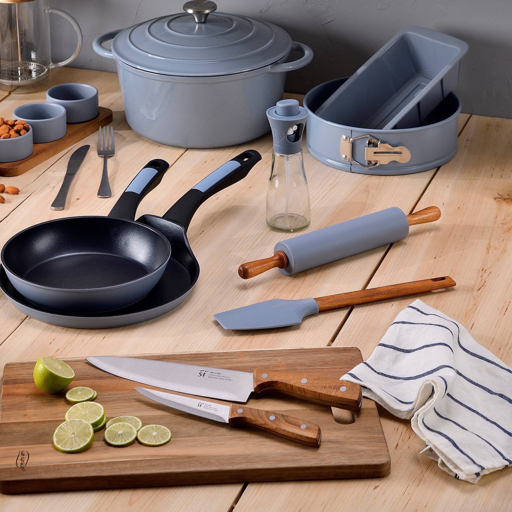 Set de 3 cuchillos de acero inoxidable para cocina san ignacio