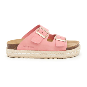 SANDALO CON ZEPPA BILLOWY ROSA