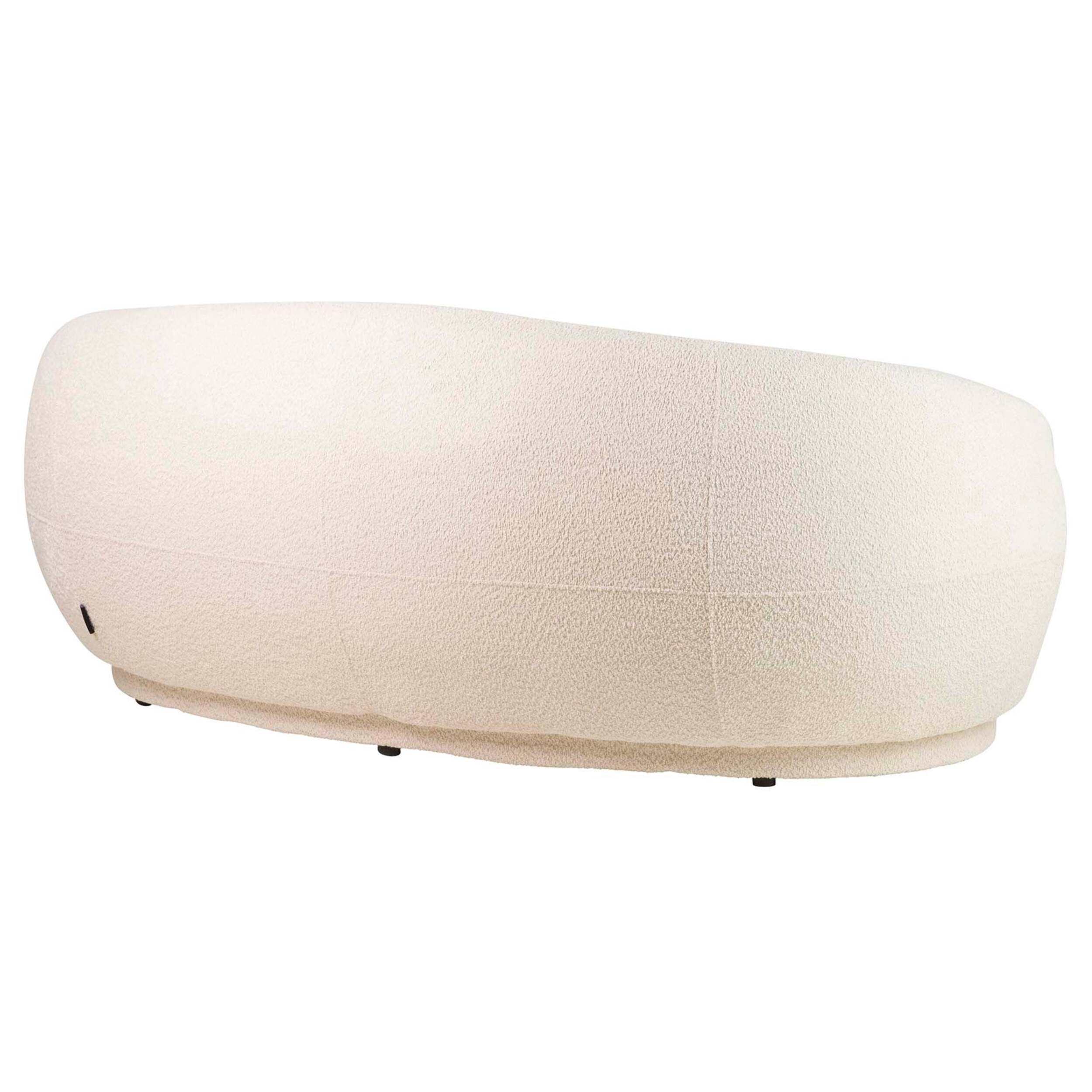 Sofa Boucle Beige Luna 191x93x73 Cm