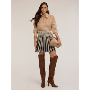 Motivi - Camisa de organza con bolsillos - Beige