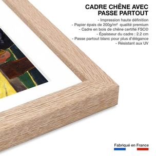 Poster Les nouvelles du jour - Parau api par Paul Gauguin Affiche sous cadre bois