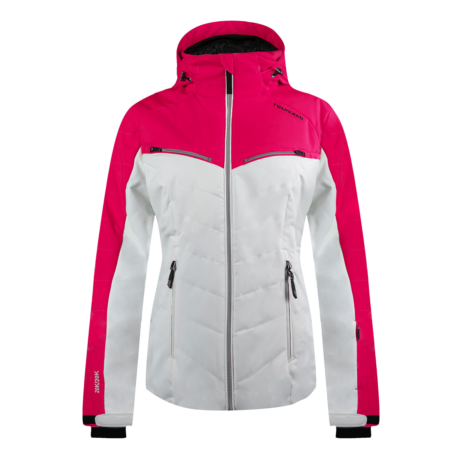 CHAQUETA ESQUI MUJER ALTA BAHIA BLANCO-FUCSIA