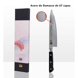 Cuchillo de cocinero Gyuto 200 mm - Colección Hashi Damascus