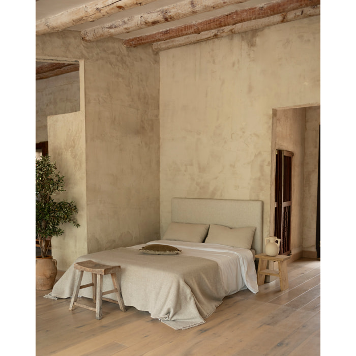 Tête de lit tapissée en beige en différentes tailles